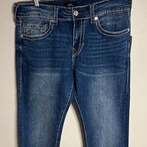 True Religion RICKY BIG T STITCH STRAIGHT JEAN Size 34 x 32